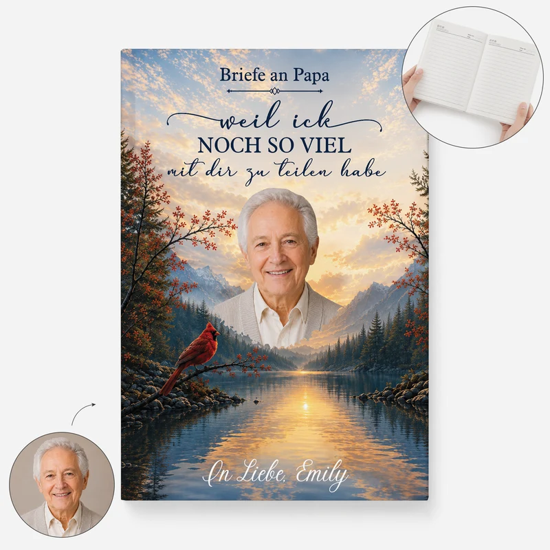 Weil Ich Immer Noch So Viel Mit Dir Zu Teilen Habe - Personalisiertes Trauergeschenk | Notizbuch A5 Foto