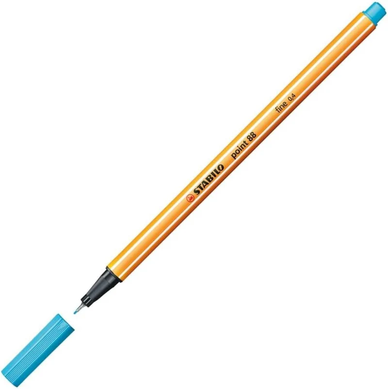 STABILO point 88 Fineliner - Azurblau - Präzise Linienführung für Profis