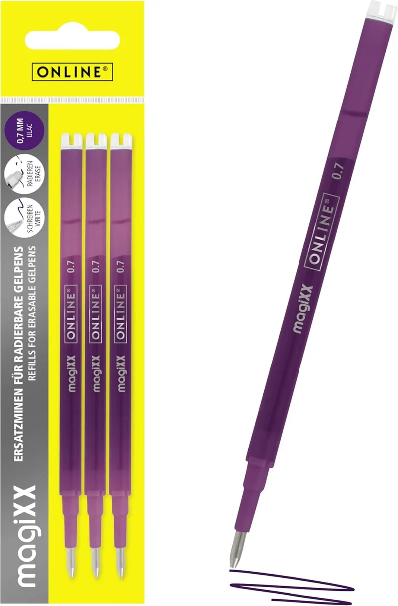 Gelmine radierbar 0,7mm lila 3 St. - ONLINE PEN