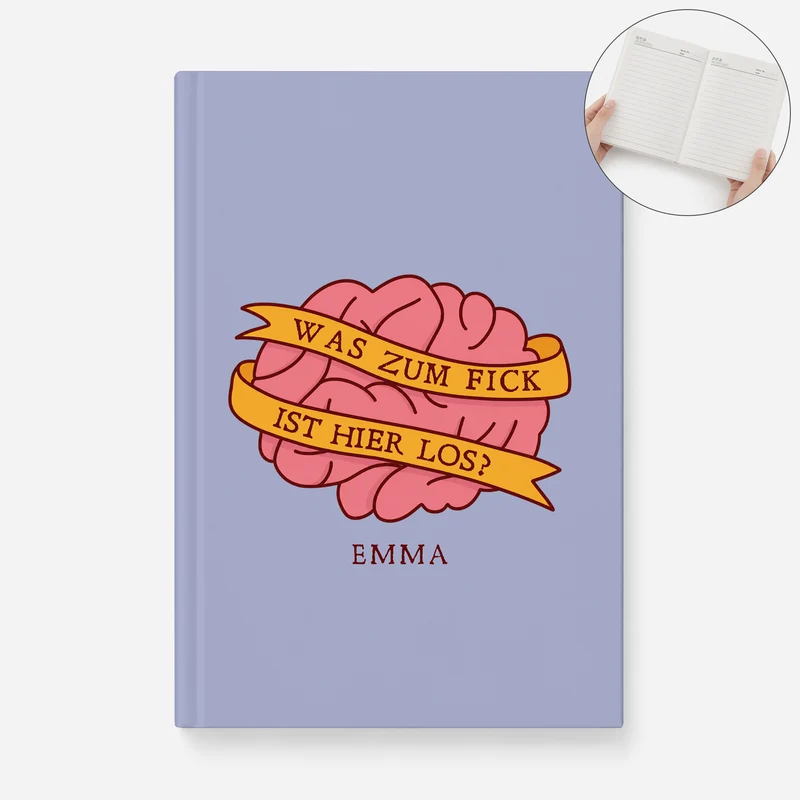 Was Zum Fick Ist Hier Los - Personalisierte Geschenke Lustig | Notizbuch A5
