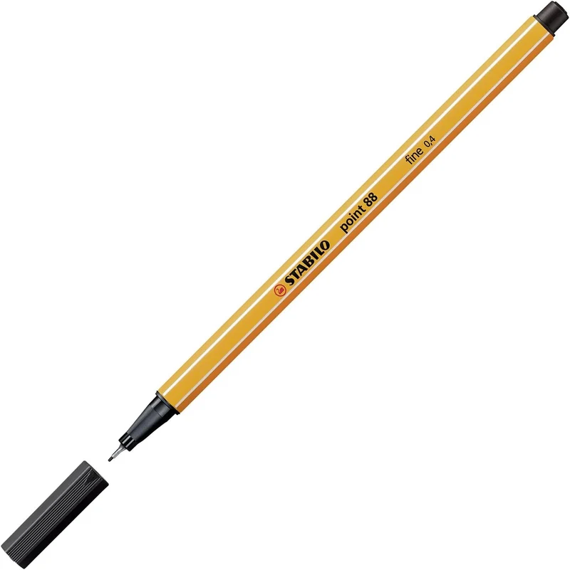 STABILO point 88 Fineliner - Präzise 0,4mm Spitze in Schwarz