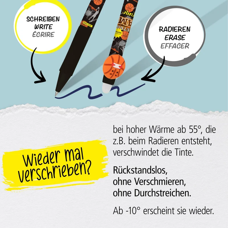 Gelschreiber magiXX Fun Kitten radierbar blau 0,7mm nachfüllbar