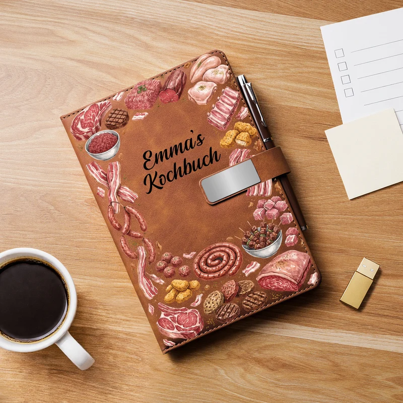 Kochbuch - Personalisiertes Geschenk | Notizbuch Mit Stift