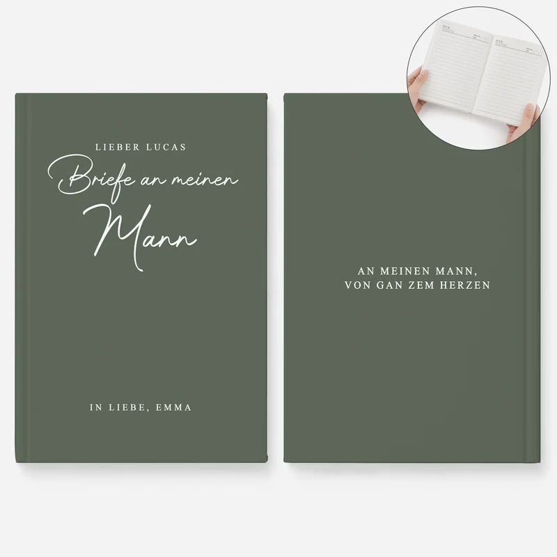 An Meinen Herzensmensch - Personalisierte Hochzeitsgeschenke | Notizbuch A5 Paar Ehemann Ehefrau