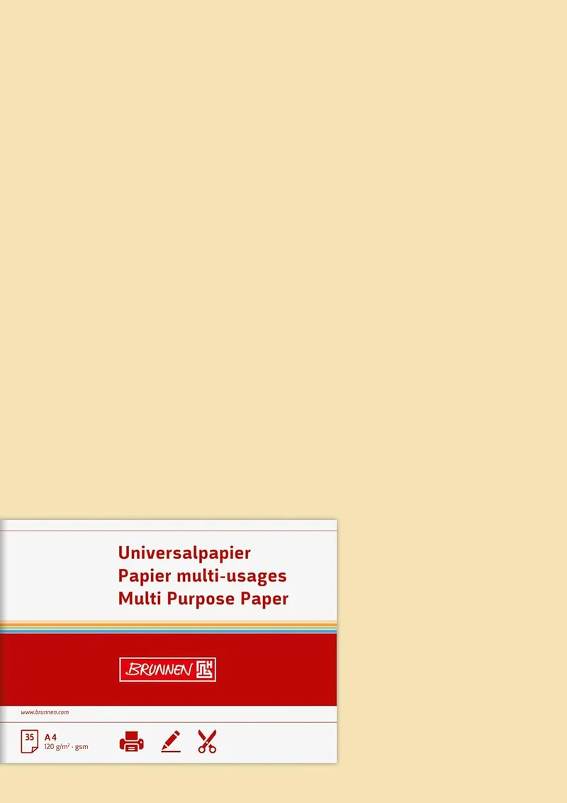 BRUNNEN Universalpapier A4 Chamois 120g/m² Matt - 35 Blatt
