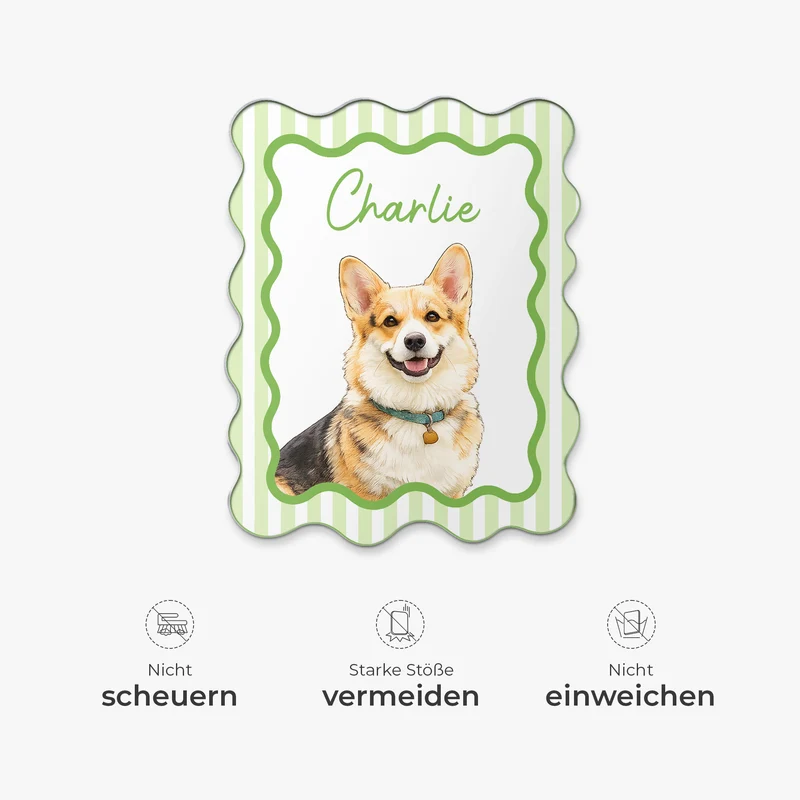 Haustiere - Personalisiertes Geschenk | Acryl Magnet Foto Aquarell
