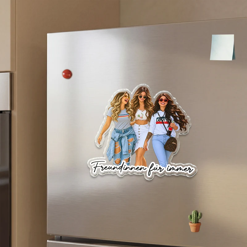 Beste Freunde Für Immer - Personalisierte Geschenke Foto | Acryl Magnet