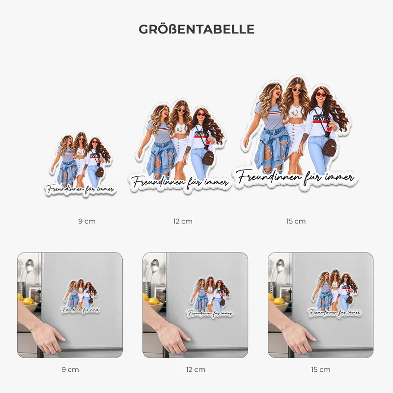 Beste Freunde Für Immer - Personalisierte Geschenke Foto | Acryl Magnet