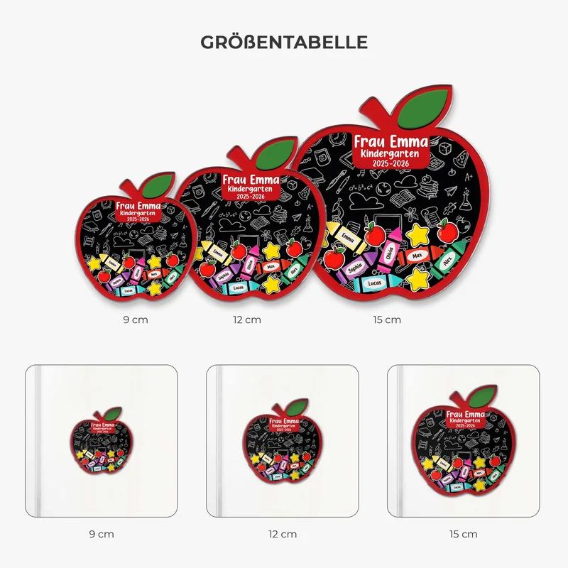 Kindergarten Grundschule - Personalisiertes Geschenk | Acryl Magnet Lehrer:in