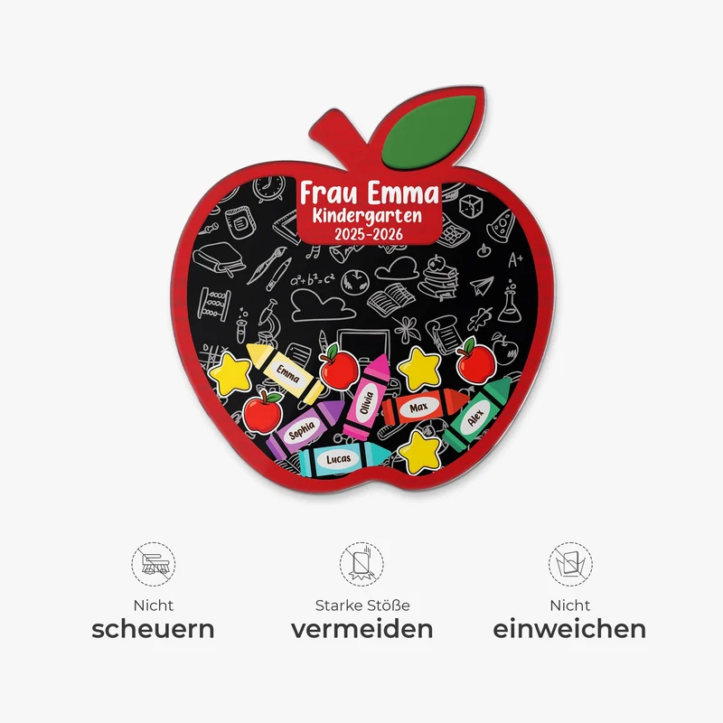 Kindergarten Grundschule - Personalisiertes Geschenk | Acryl Magnet Lehrer:in