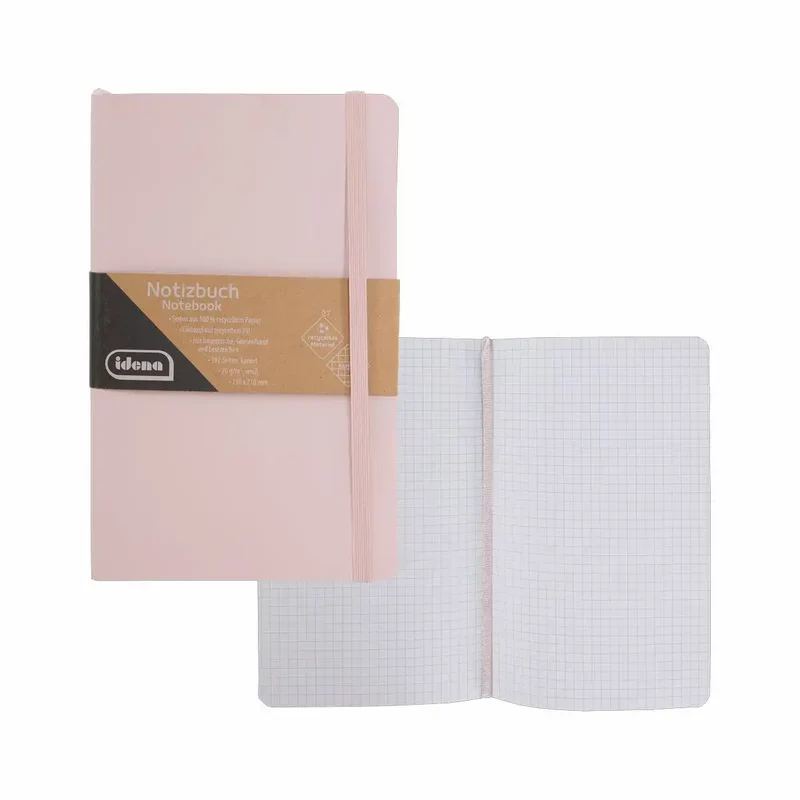 Idena Eco Notizbuch Rosa - Zukunftsweisendes Premium Schreibbuch A5