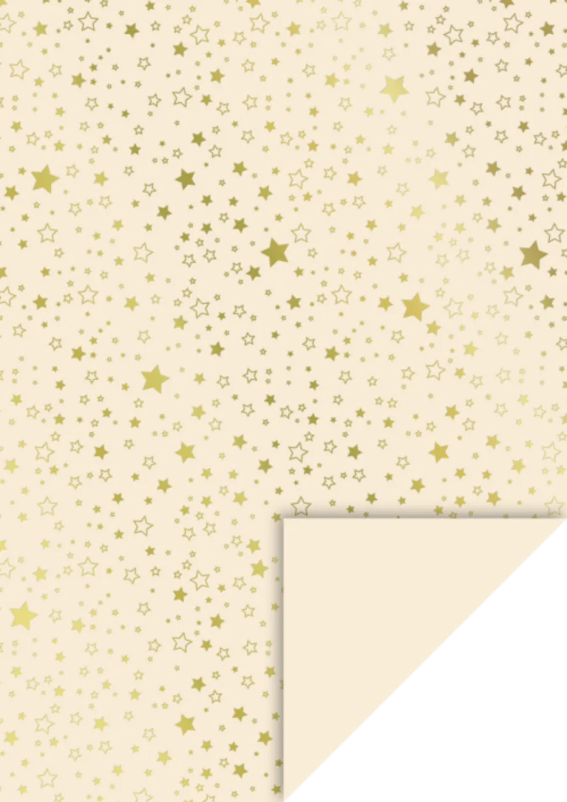 Karton A4 Sterne creme-gold - 4-Sterne-Qualität BRUNNEN