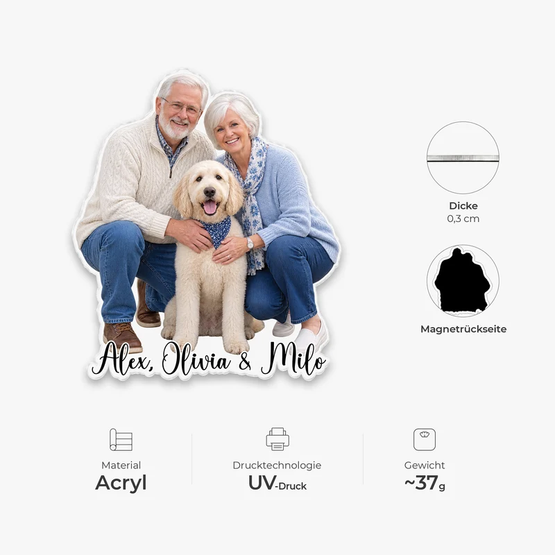 Familienfoto - Personalisiertes Geschenk | Acryl Magnet
