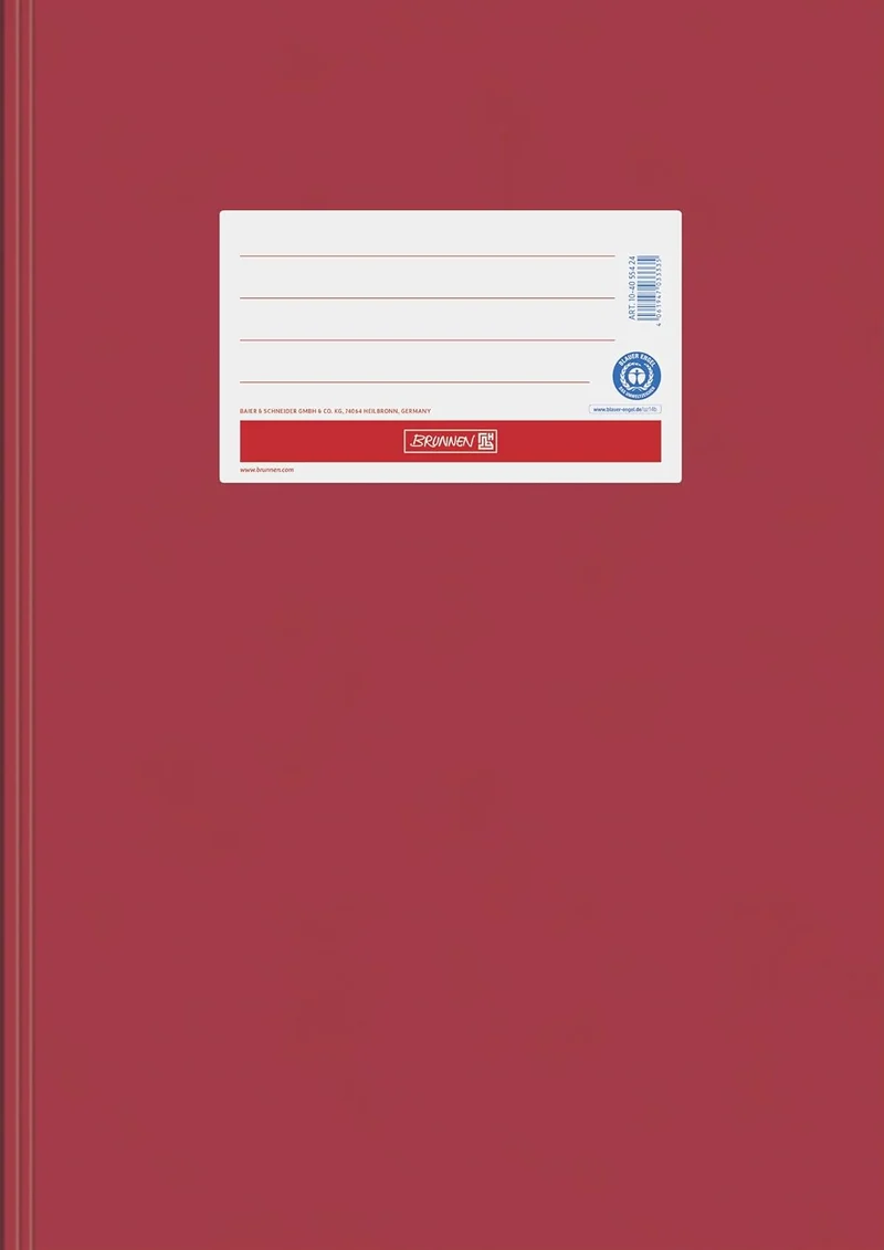 Hefthülle A4 Papier - Leuchtend Rot von Baier & Schneider (1 Stück)