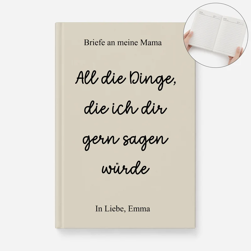 Briefe An Meine Mama - Personalisierte Trauergeschenke | Notizbuch A5