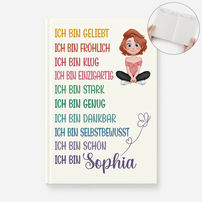 Ich Bin - Personalisierte Geschenke Frauen | Notizbuch A5