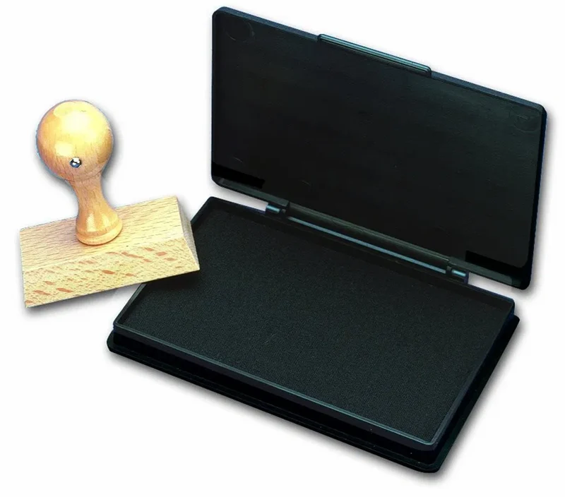 Kores Stempelkissen Schwarz - Rechteckig 7x11cm für präzise Stempelabdrücke