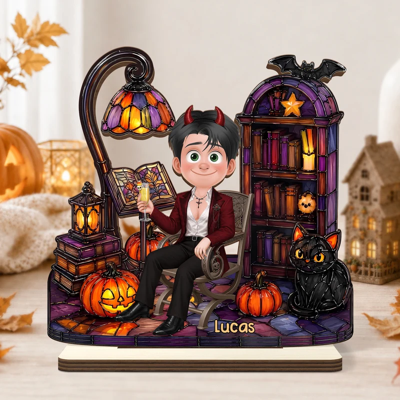 Halloween - Personalisiertes Geschenk | Holzaufsteller Mit Standfuß Frauen Männer