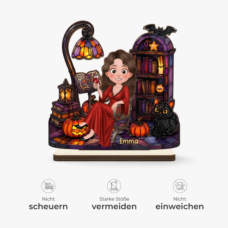 Halloween - Personalisiertes Geschenk | Holzaufsteller Mit Standfuß Frauen Männer