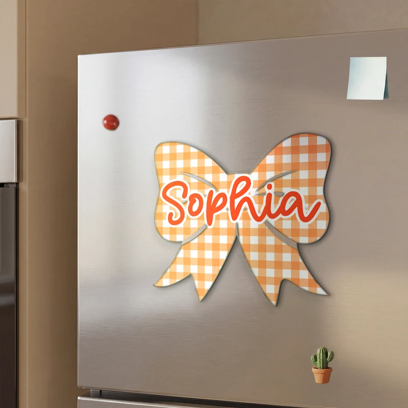 Name - Personalisiertes Geschenk | Acryl Magnet Gingham