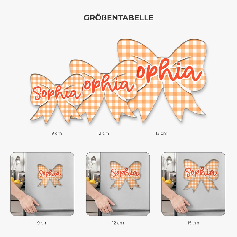 Name - Personalisiertes Geschenk | Acryl Magnet Gingham