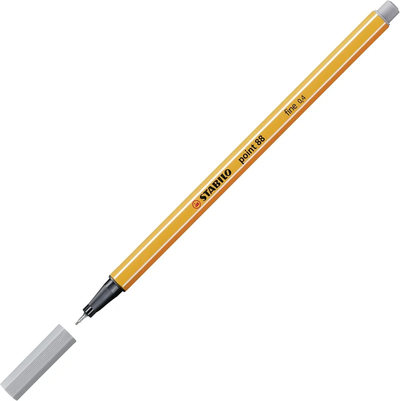 STABILO point 88 Fineliner - Mittelgrau - Präzise Linien für Profis