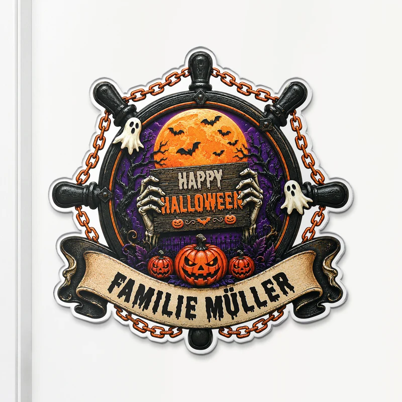 Happy Halloween - Personalisiertes Geschenk | Acryl Magnet