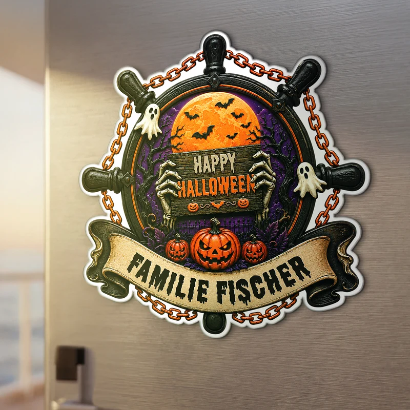 Happy Halloween - Personalisiertes Geschenk | Acryl Magnet