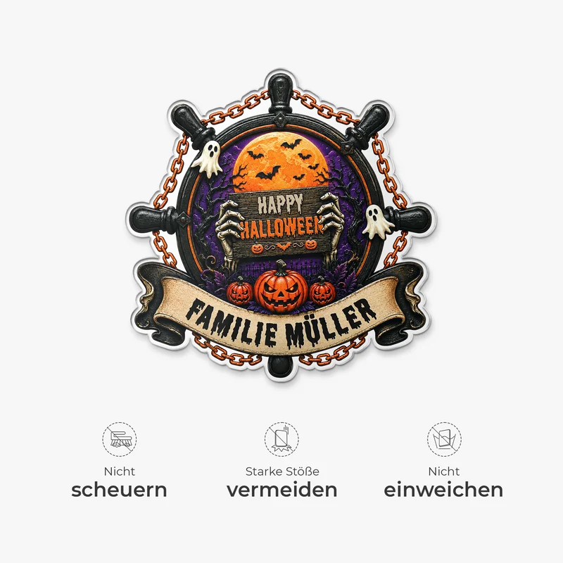 Happy Halloween - Personalisiertes Geschenk | Acryl Magnet