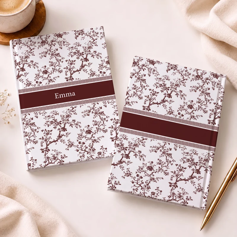 Name Toile De Jouy - Personalisierte Geburtstagsgeschenke | Notizbuch A5