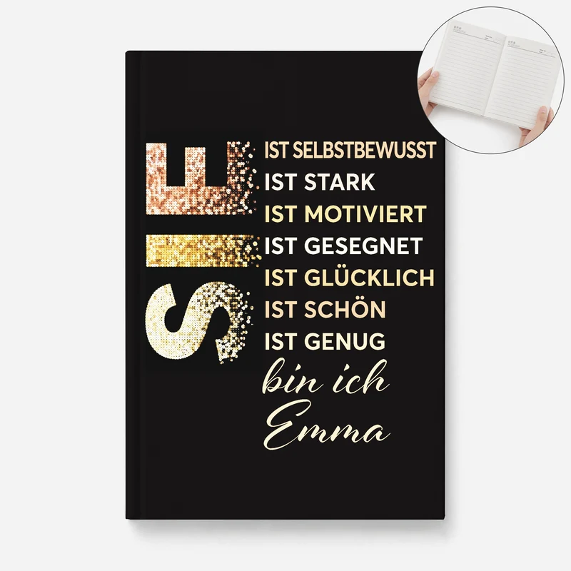 Sie Ist - Personalisierte Geschenke Frauen | Notizbuch A5