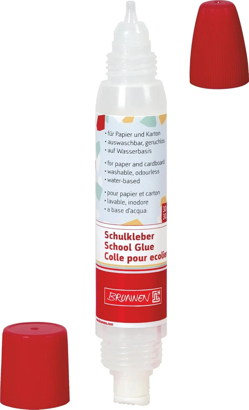 BRUNNEN Klebestift 30ml - Durchsichtig, Auswaschbar, Geruchlos