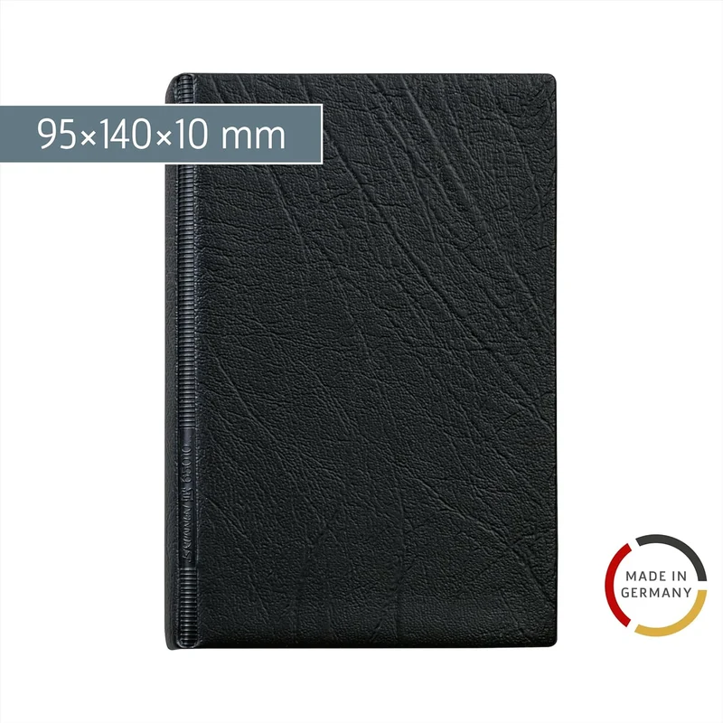 BRUNNEN Ringbuch A6 schwarz - 6-Ring-Mechanik mit Einlage und Register