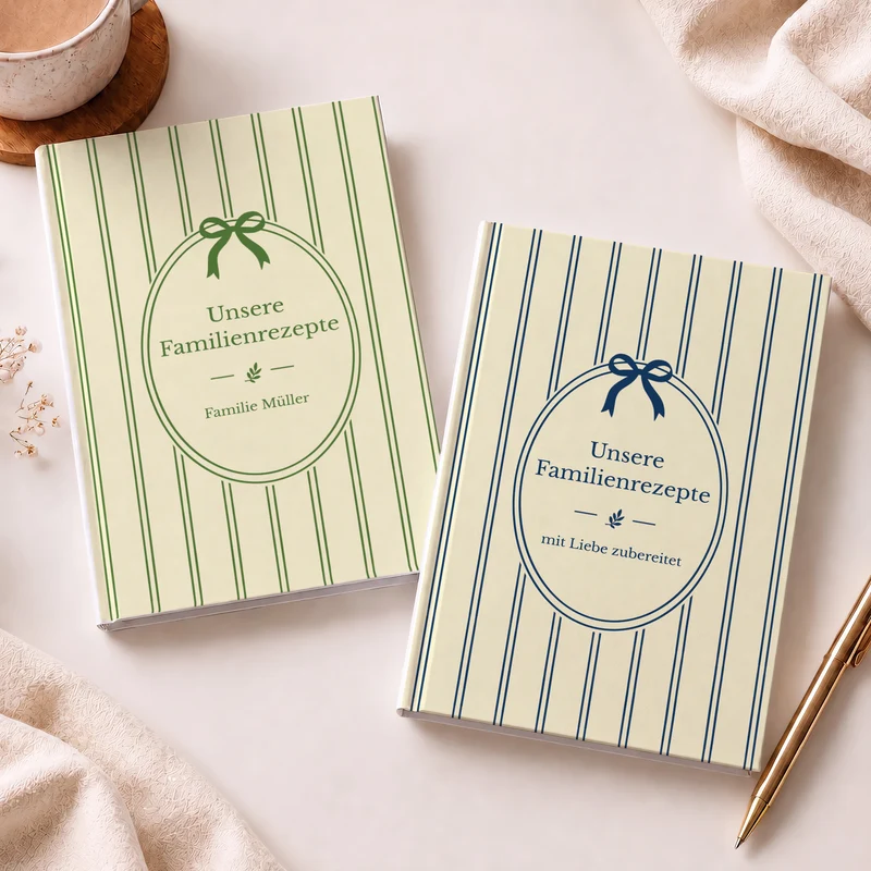 Unsere Familienrezepte Mit Liebe Zubereitet - Personalisiertes Geschenk | Notizbuch A5