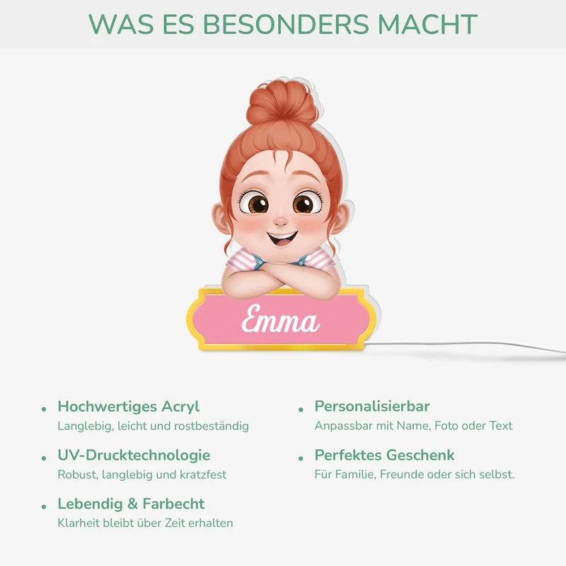Name Cartoon - Personalisierte Geschenke Kinder | Lightbox