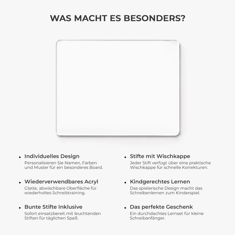 Ich Kann Schon Meinen Namen Schreiben Schreibtafel Kinder - Personalisiertes Geschenk | Acryl Maltafel
