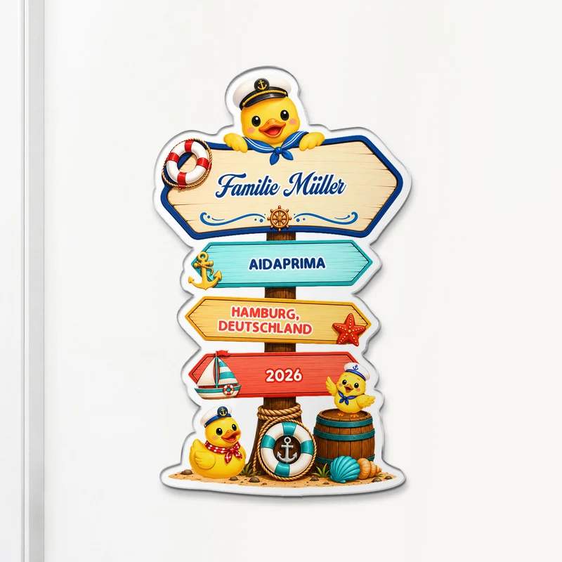 Reise - Personalisiertes Geschenk | Acryl Magnet