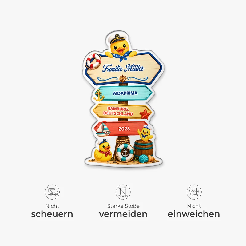Reise - Personalisiertes Geschenk | Acryl Magnet