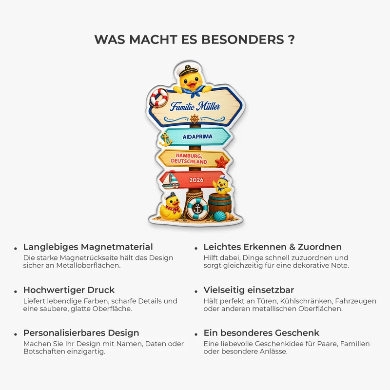 Reise - Personalisiertes Geschenk | Acryl Magnet