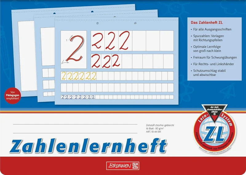 Zahlen-Übungsheft 0-9 - Perfekt für Schreibanfänger mit Richtungspfeilen A4