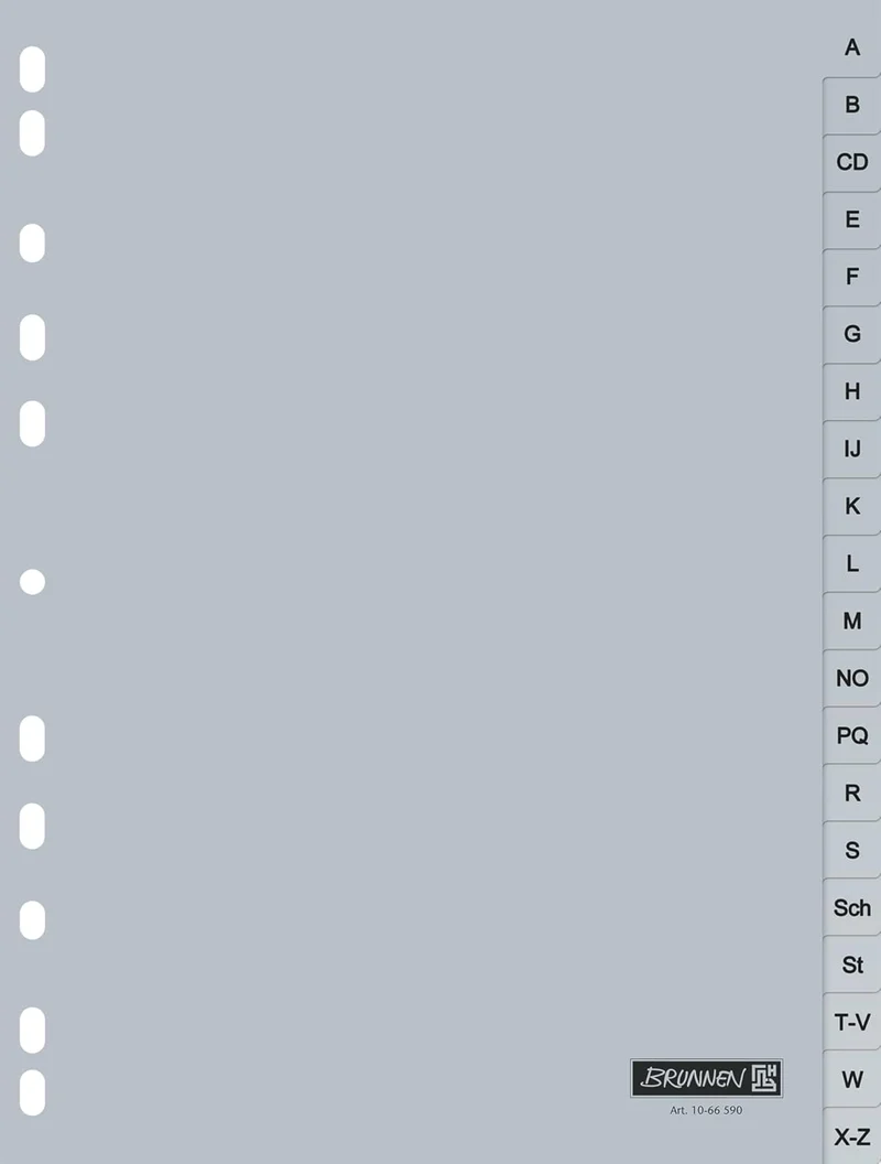 Premium Ringbuch-Register A4 mit A-Z Tabs - 20 Blatt, 225g/m²
