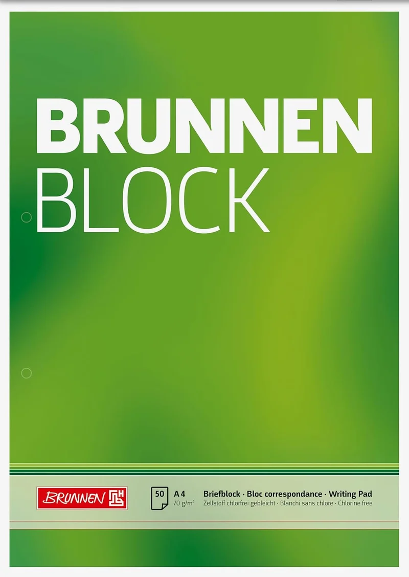 Premium Schreibblock DIN A4 - 50 Blatt hochwertiges Papier für Schule & Büro