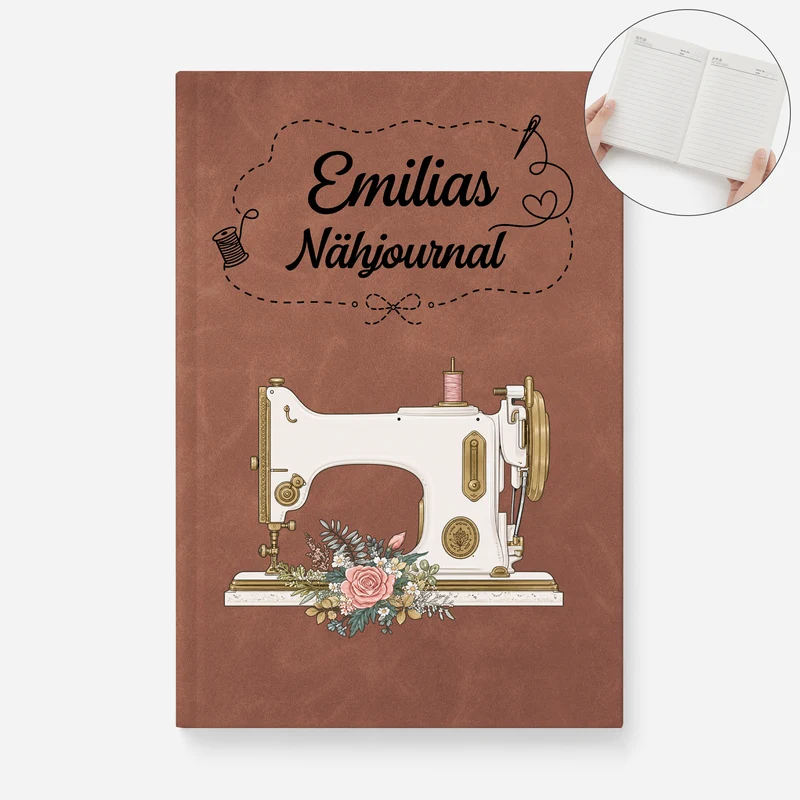 Nähjournal - Personalisiertes Geschenk | Notizbuch A5 Frauen Männer