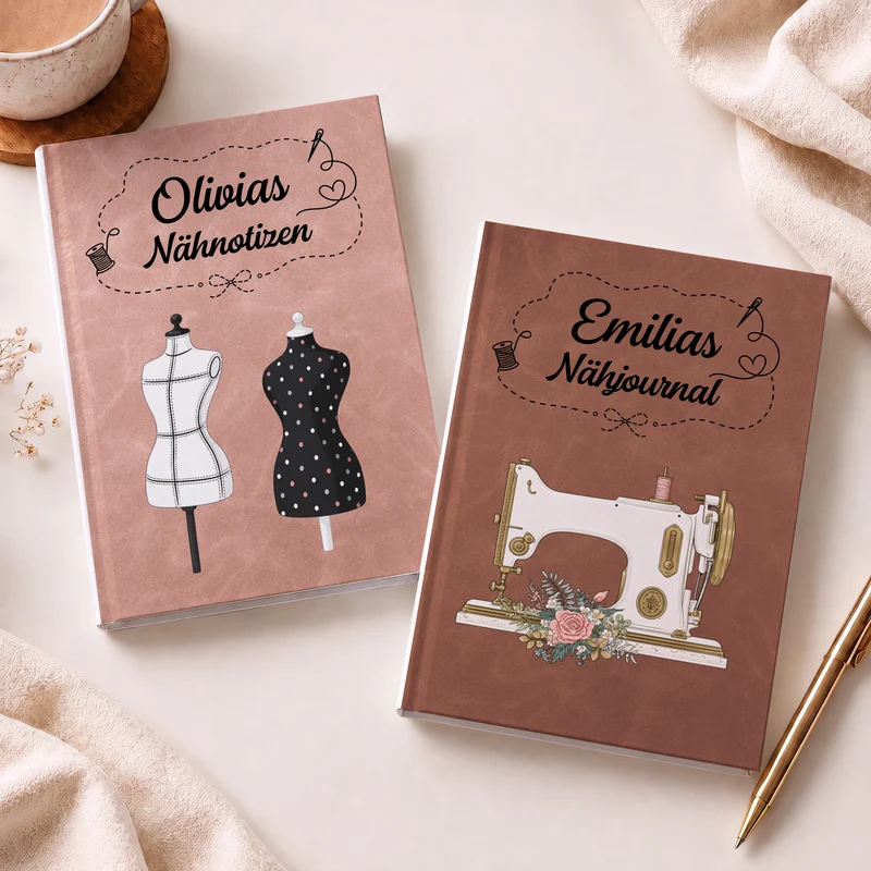Nähjournal - Personalisiertes Geschenk | Notizbuch A5 Frauen Männer