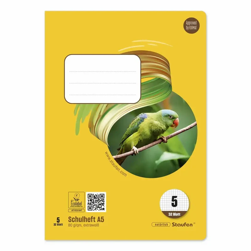 Staufen Schulheft Style Lineatur 5 kariert 5mm 32 Blatt 80g/m² DIN A5