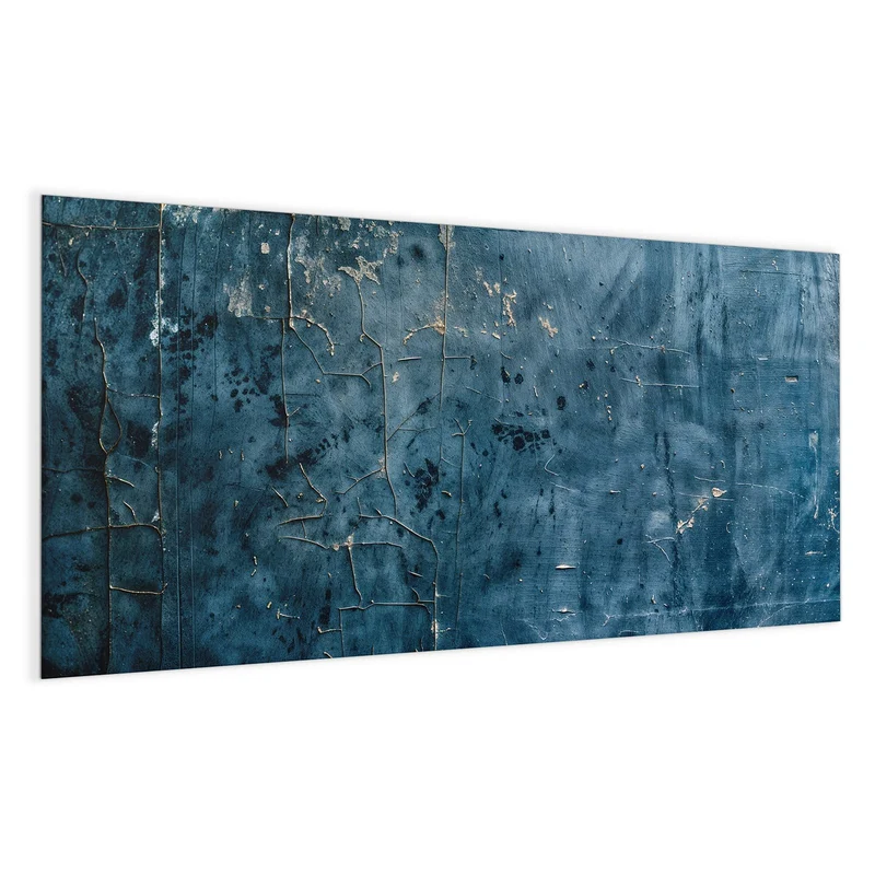 Glas Magnettafel - Verwittertes Blau