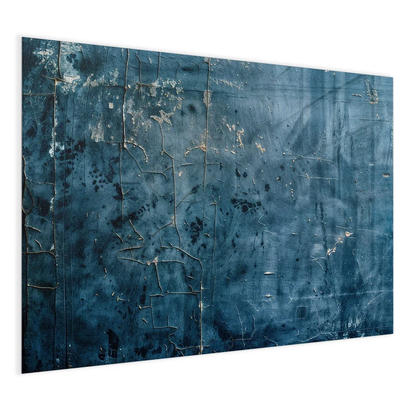 Glas Magnettafel - Verwittertes Blau