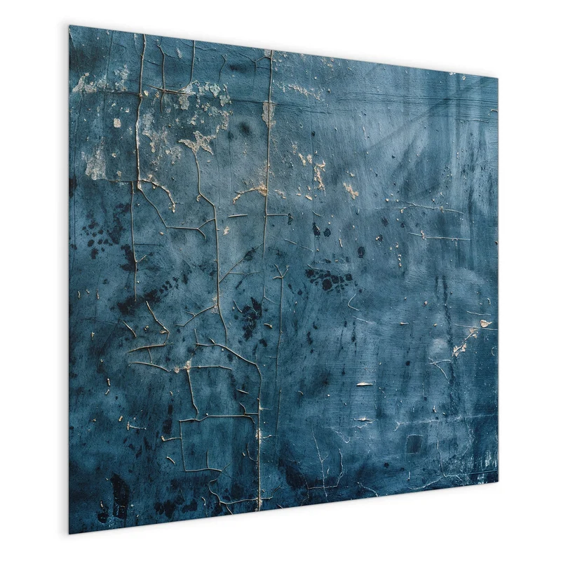 Glas Magnettafel - Verwittertes Blau