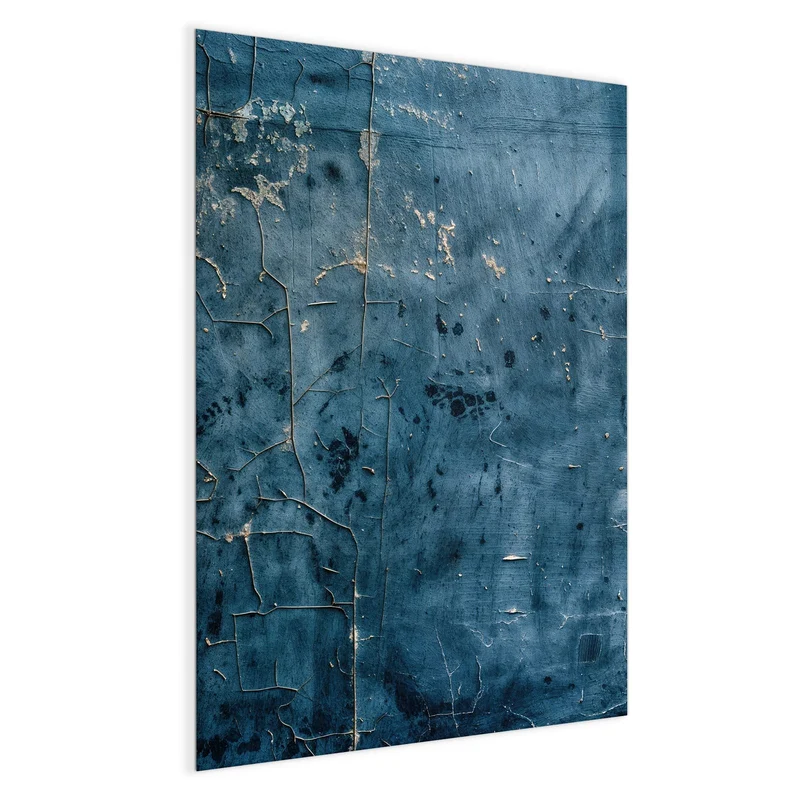 Glas Magnettafel - Verwittertes Blau
