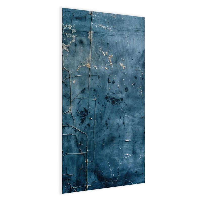 Glas Magnettafel - Verwittertes Blau